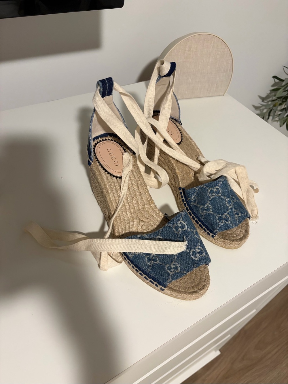 Gucci Women's Denim Espadrilles - Picture 2 of 8